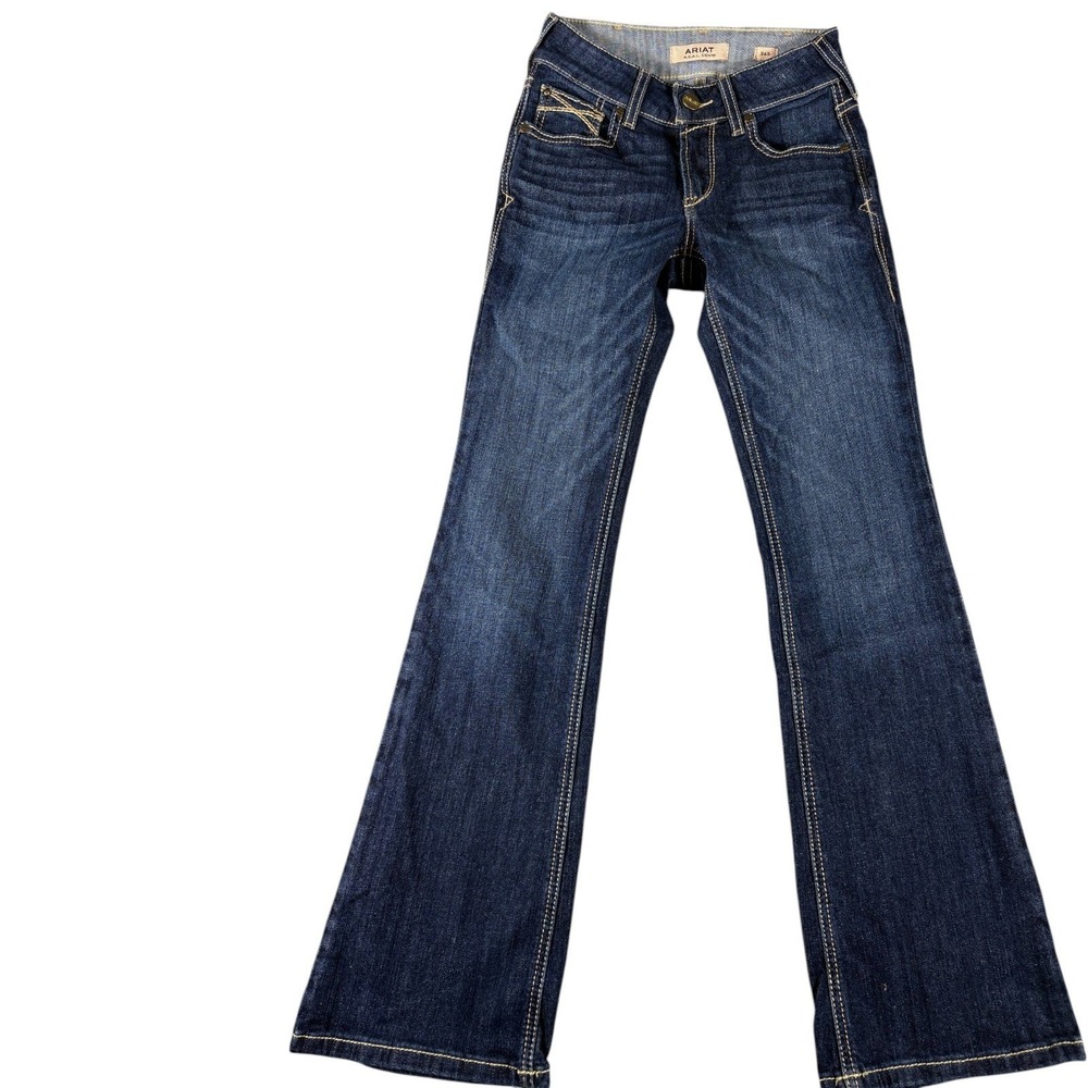 Ariat Jeans Women 24S Dark Blue Bootcut Western Midrise Stretch Western Workwear